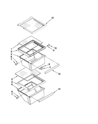 Refrigerator shelf parts
