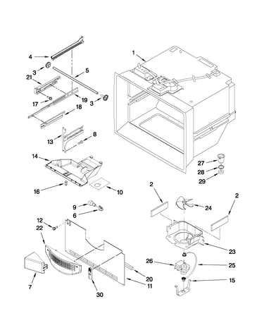 Freezer liner parts