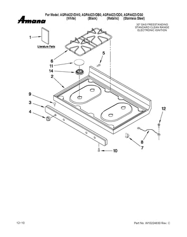 Cooktop parts
