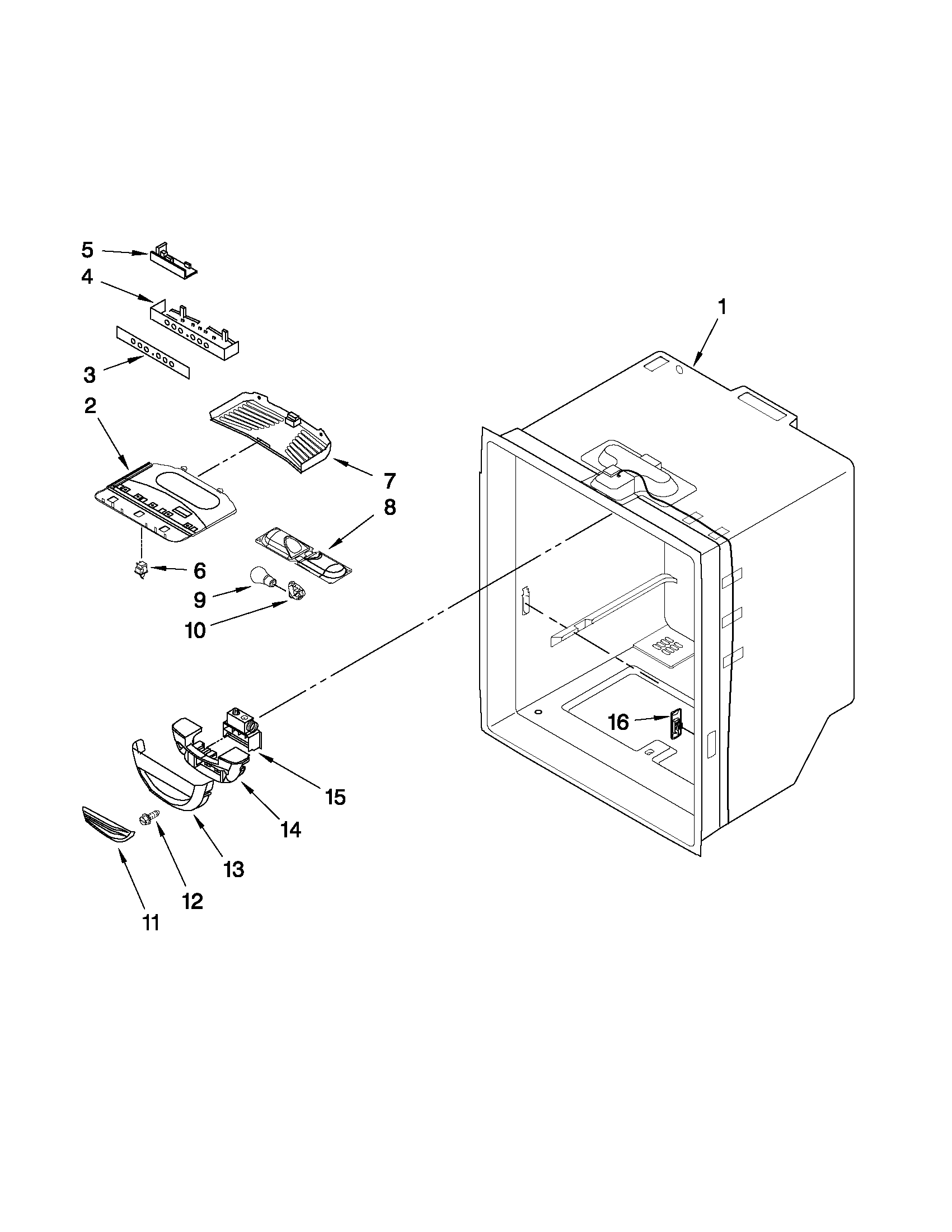 Refrigerator liner parts