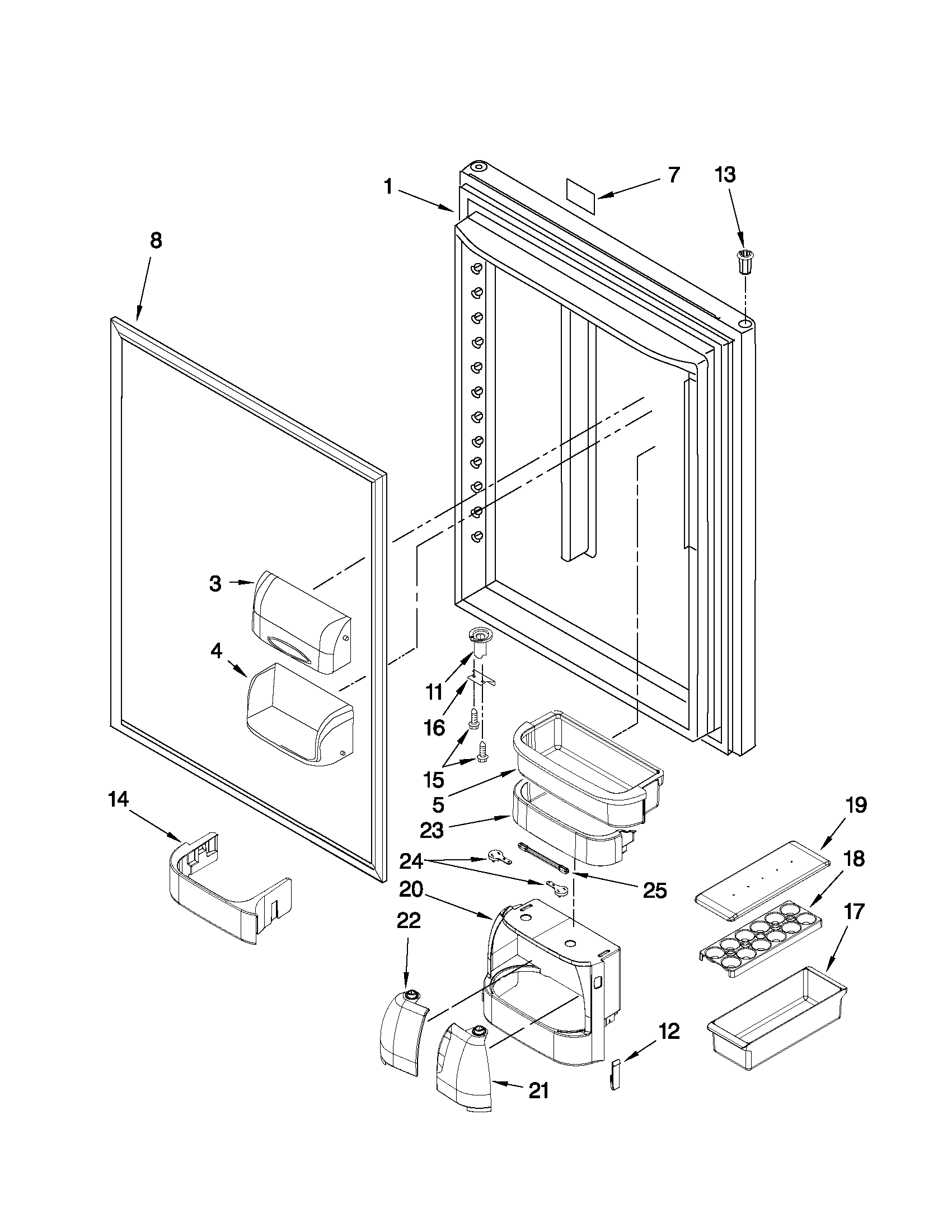 Refrigerator door parts