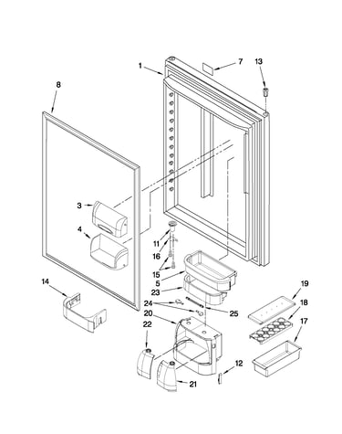 Refrigerator door parts