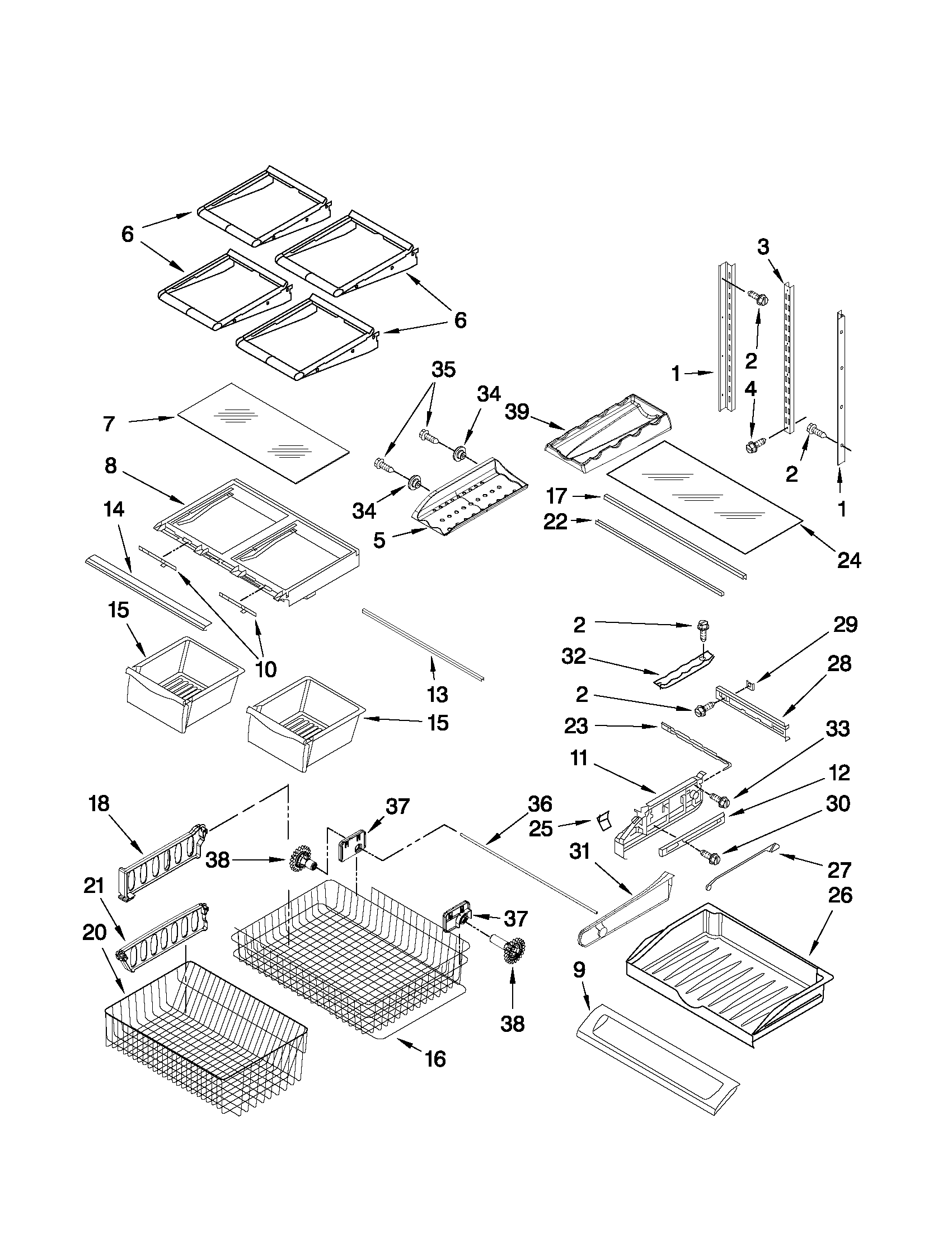 Shelf parts
