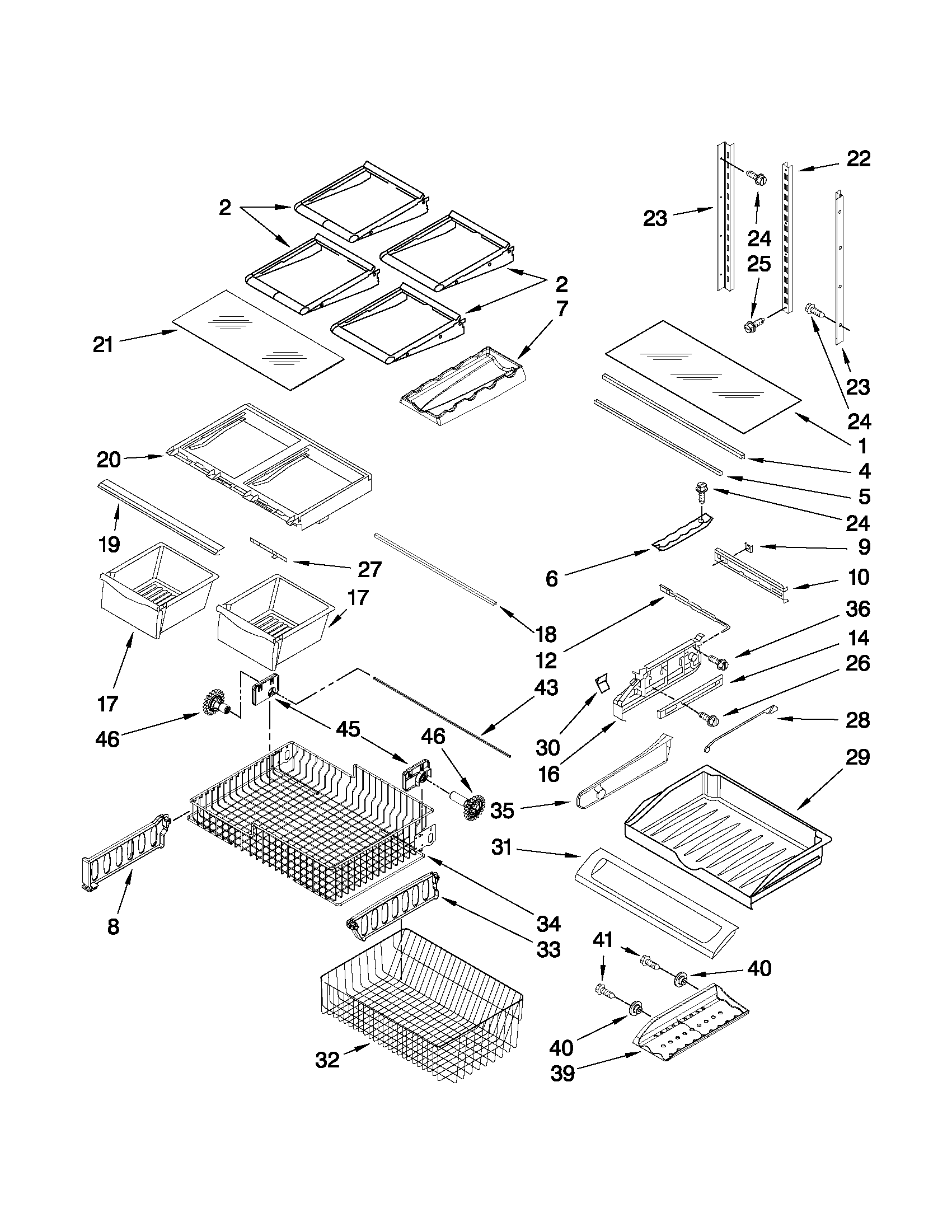 Shelf parts