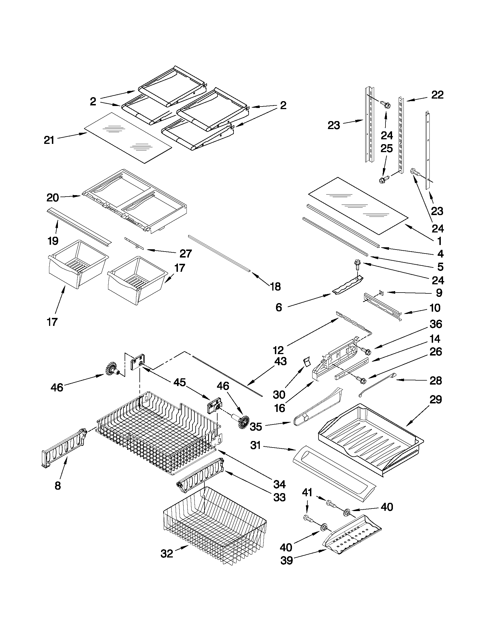 Shelf parts