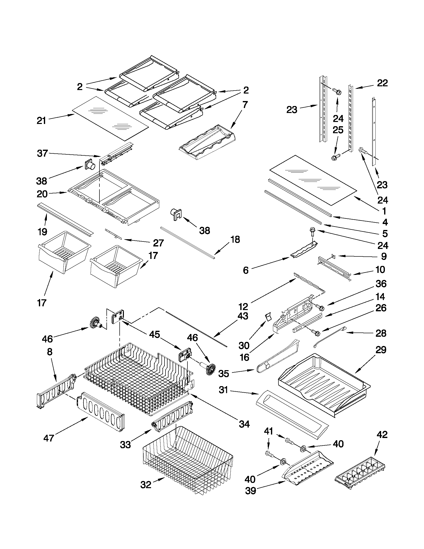 Shelf parts