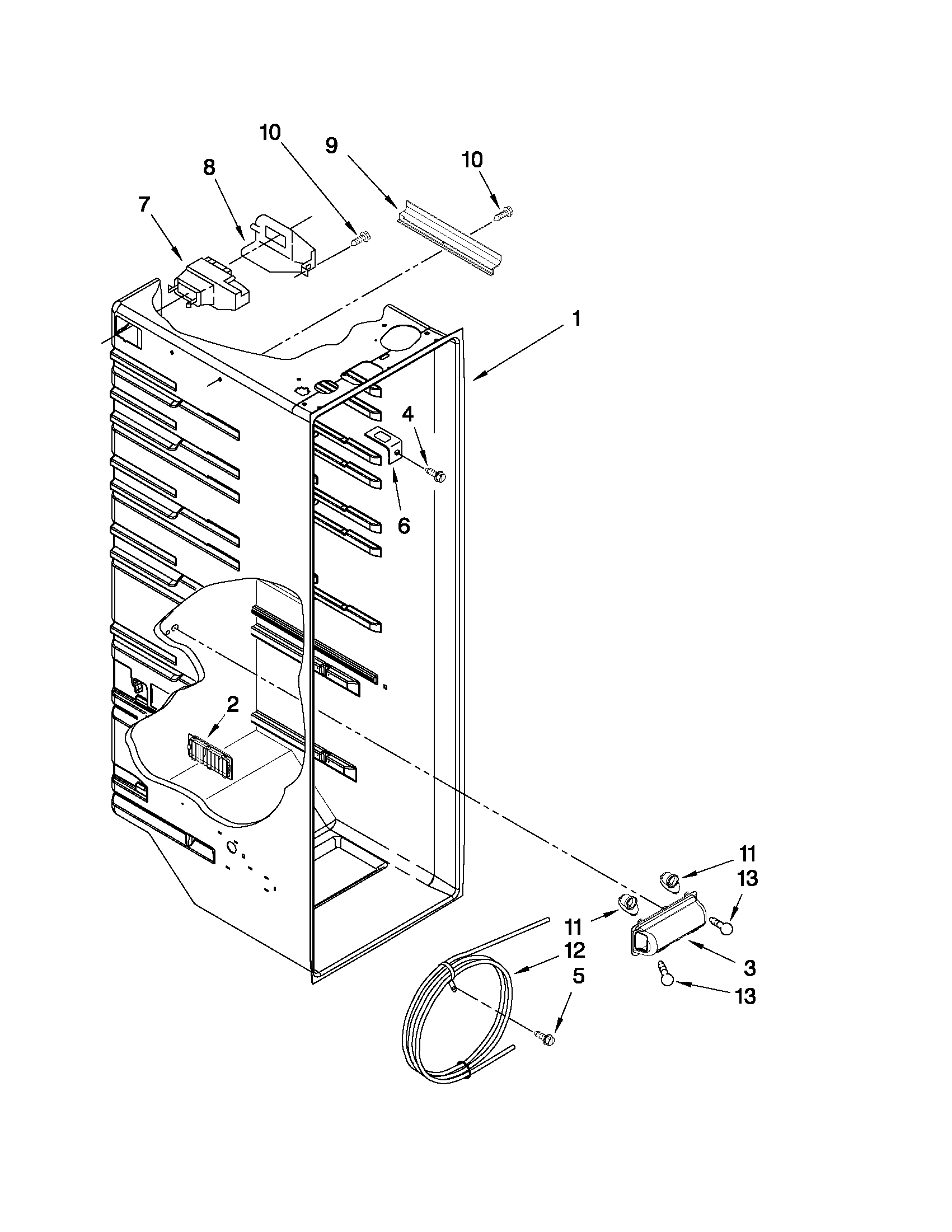 Refrigerator liner parts