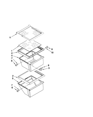 Refrigerator shelf parts