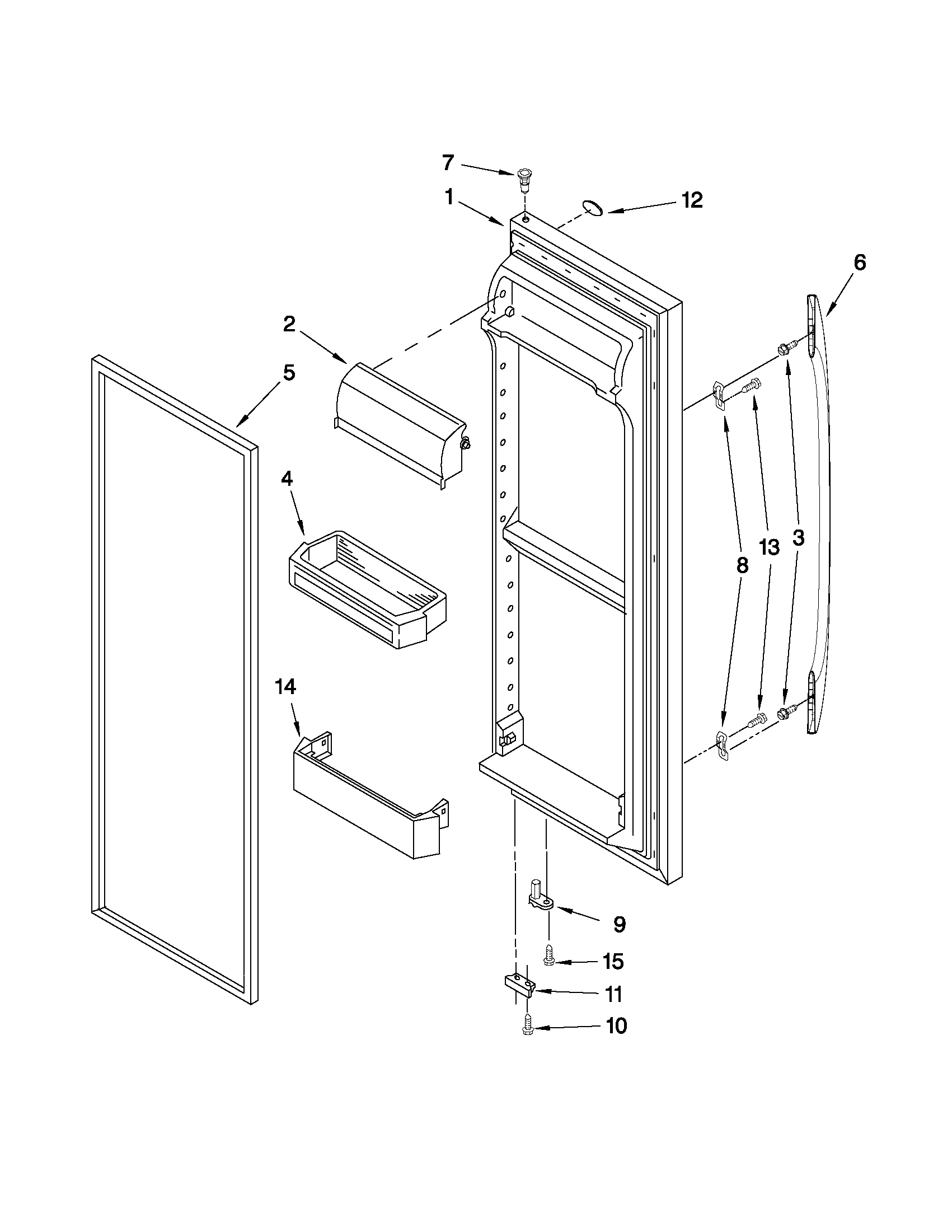 Refrigerator door parts