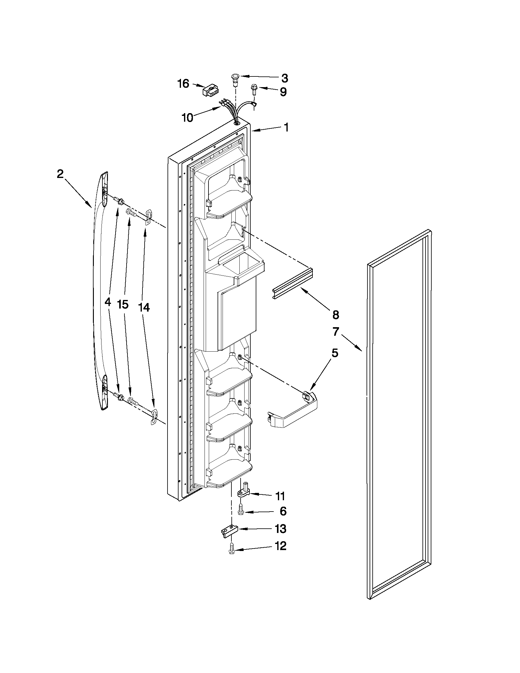 Freezer door parts