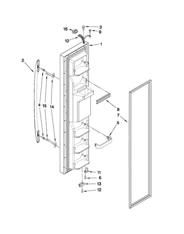 Freezer door parts
