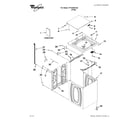 Whirlpool WTW4820XQ0 top and cabinet parts diagram