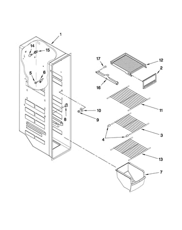 Freezer liner parts