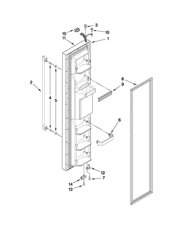 Freezer door parts