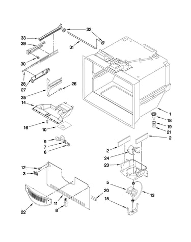 Freezer liner parts