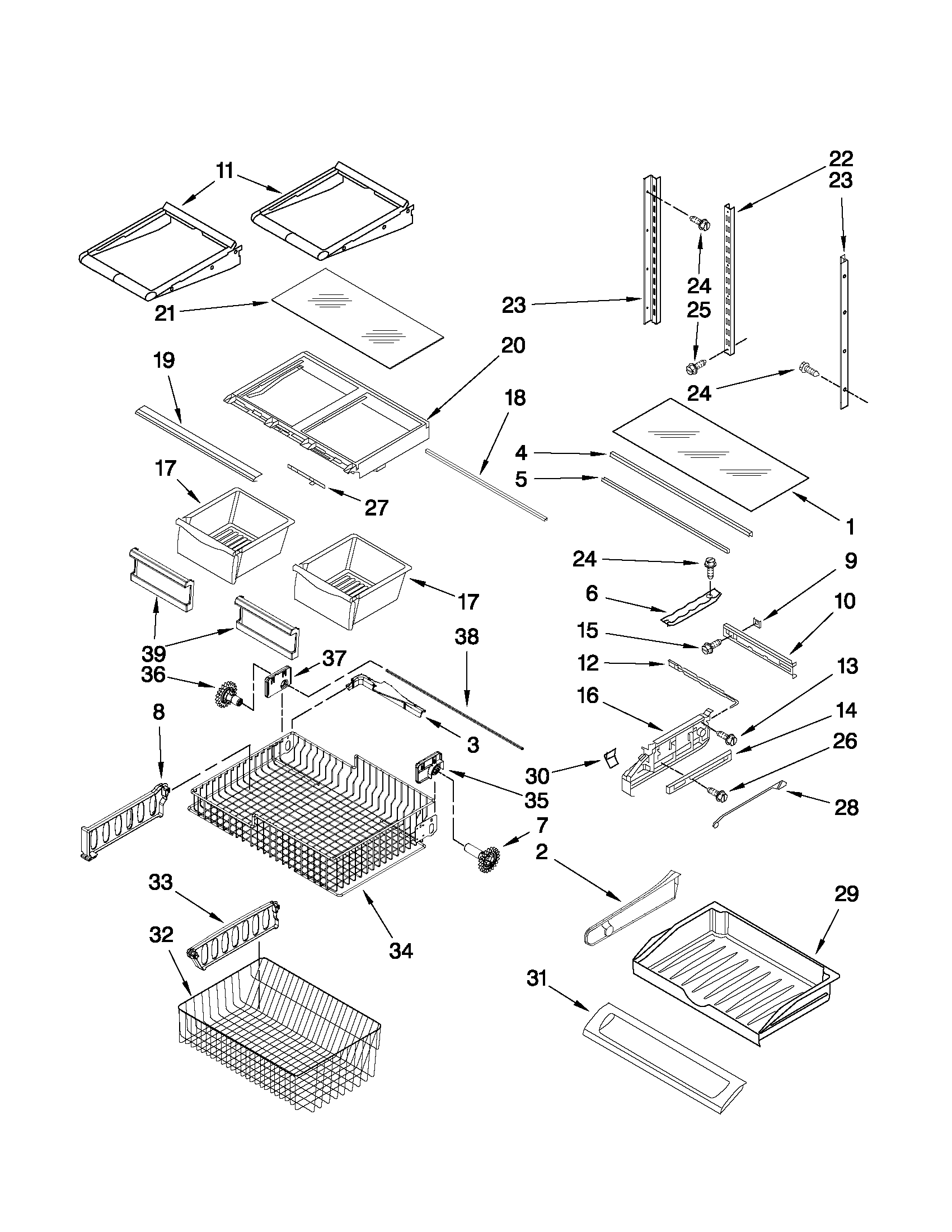 Shelf parts