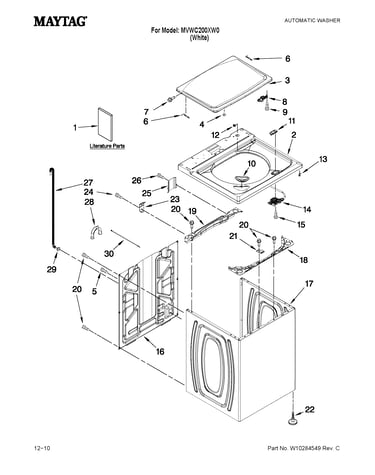 Top and cabinet parts