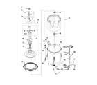 Maytag MVWC200XW0 basket and tub parts diagram