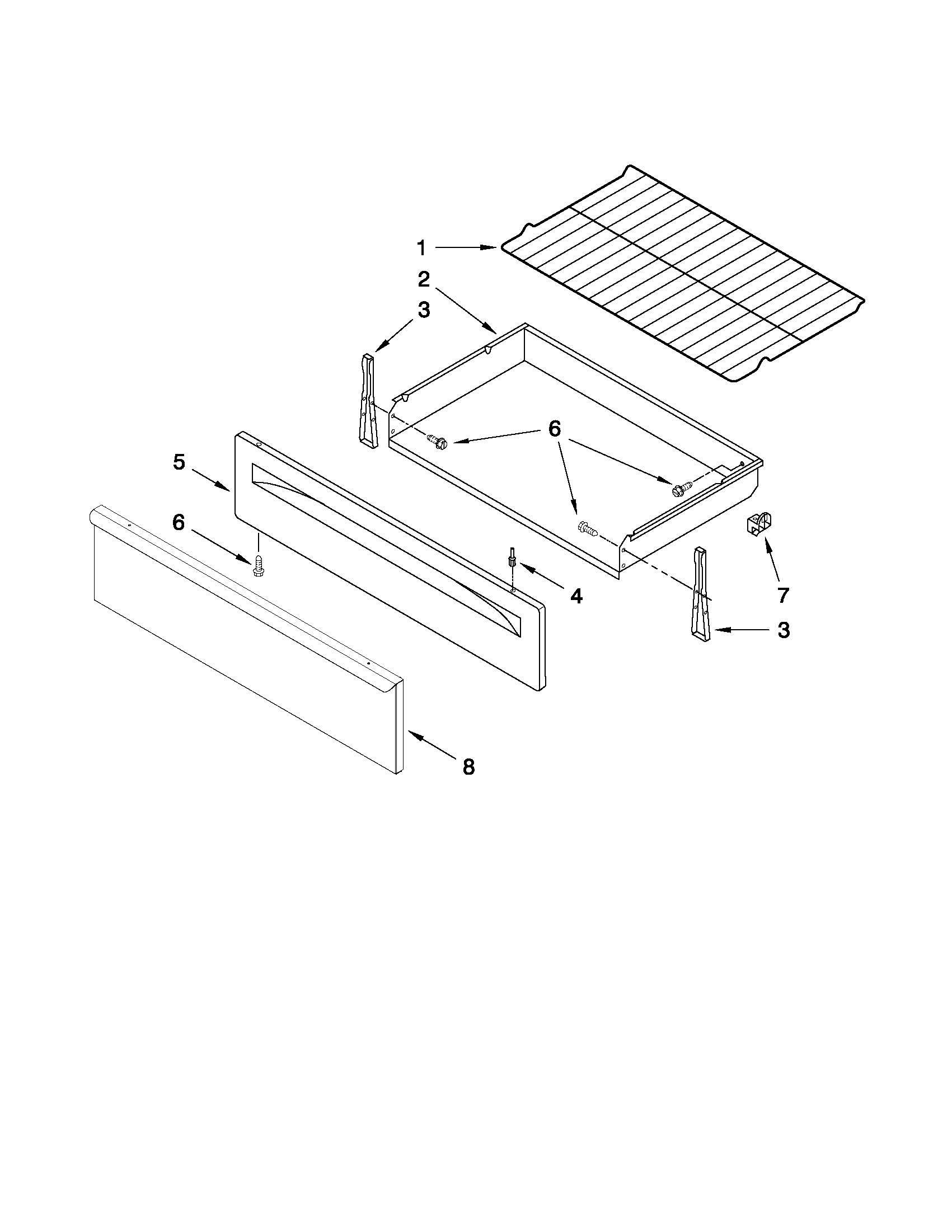 Drawer & broiler parts