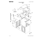Maytag MVWC200XW1 top and cabinet parts diagram