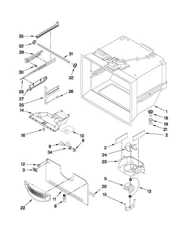 Freezer liner parts
