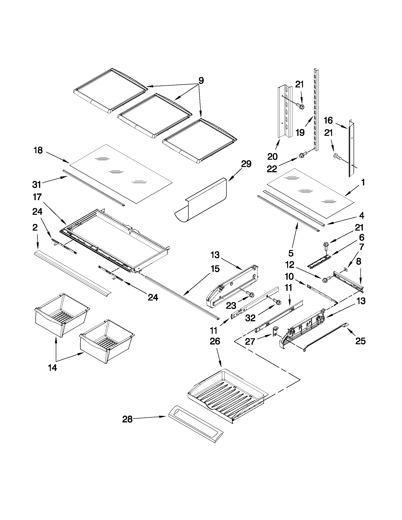 Shelf parts