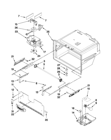 Freezer liner parts