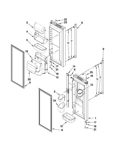 Refrigerator door parts