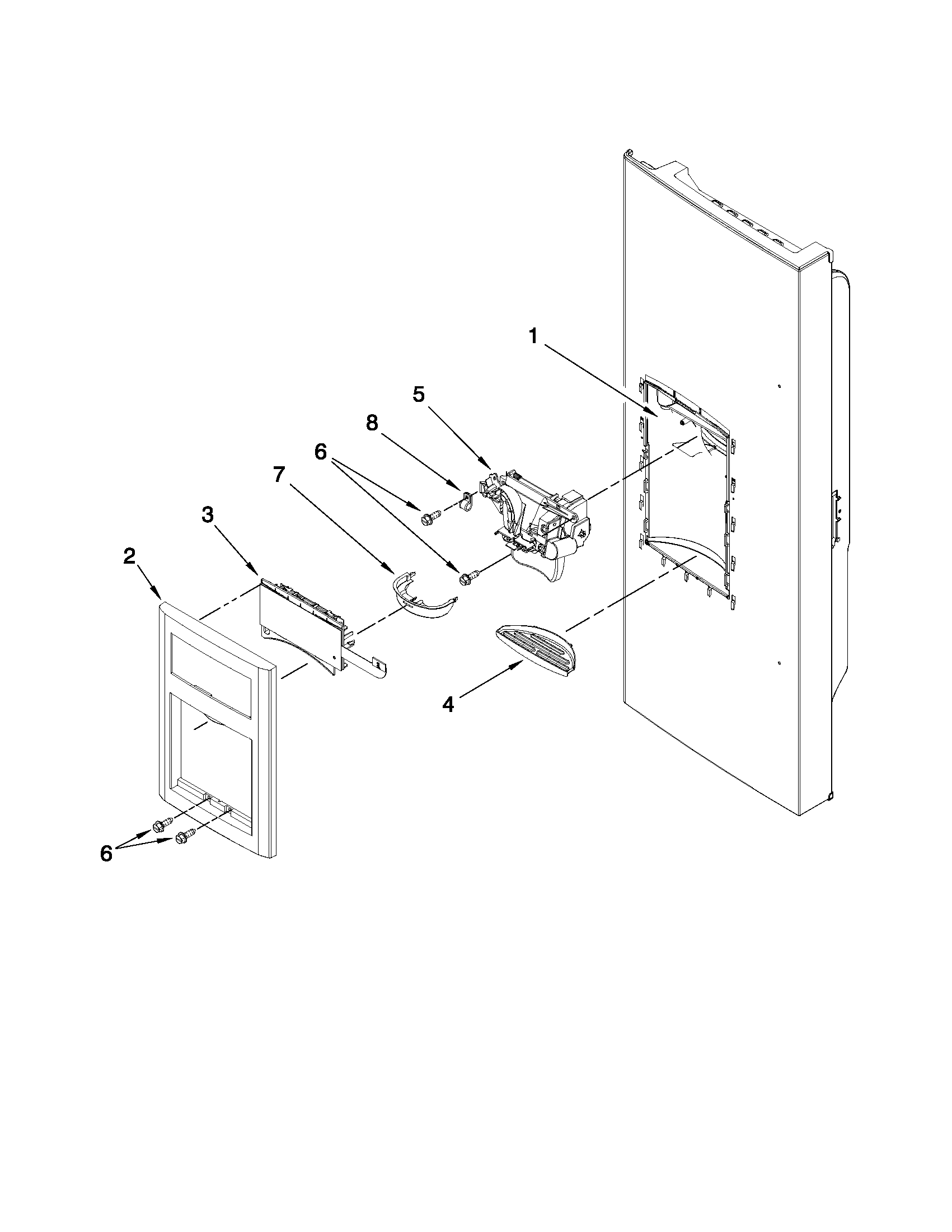 Dispenser front parts