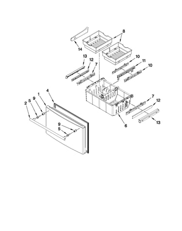 Freezer door parts