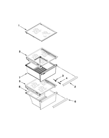 Refrigerator shelf parts