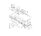 Whirlpool 7WSC19D2XL00 motor and ice container parts diagram