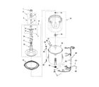 Whirlpool WTW4930XW0 basket and tub parts diagram