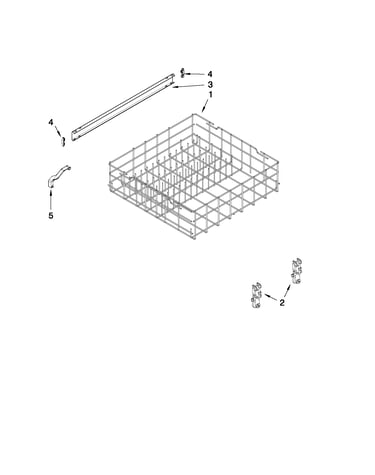Upper rack and track parts