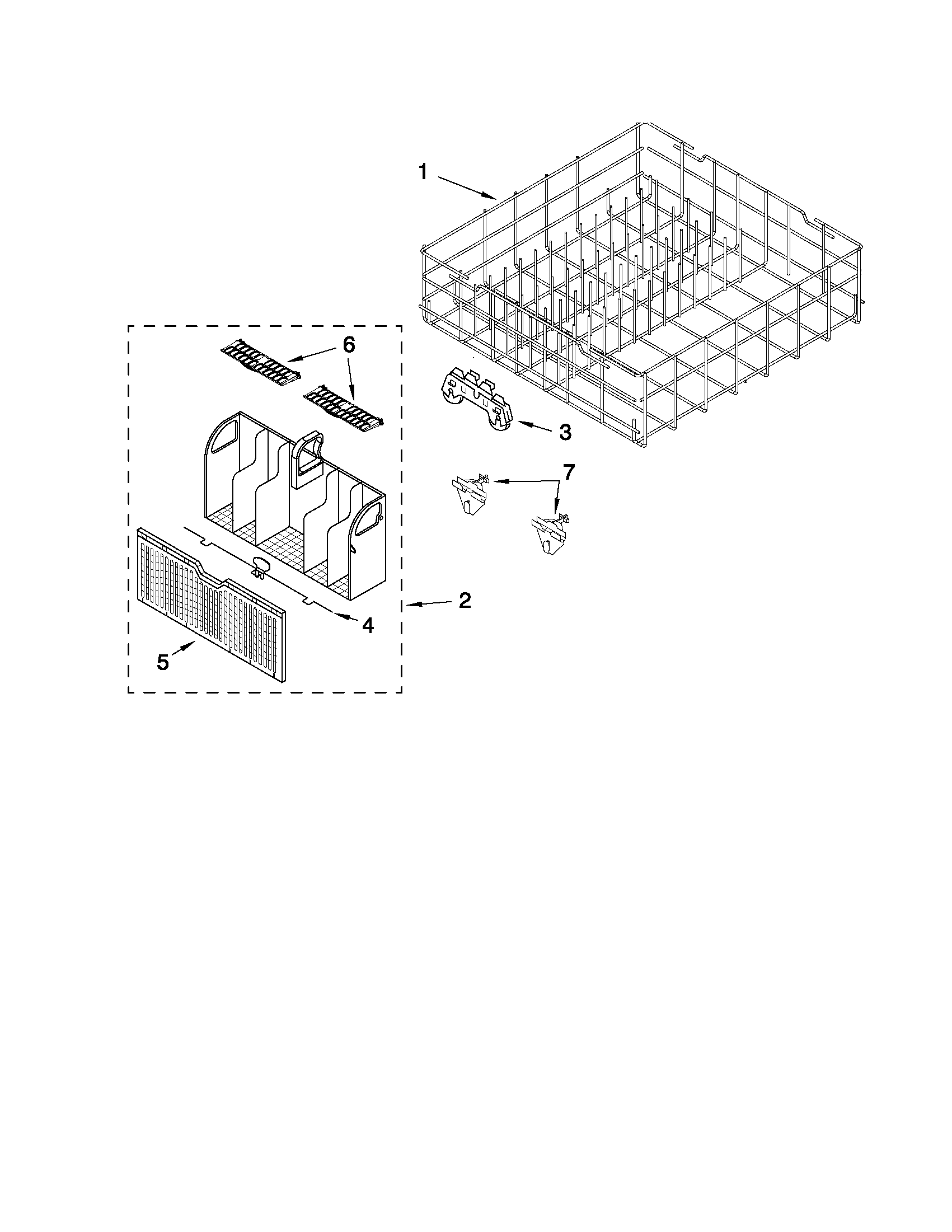 Lower rack parts