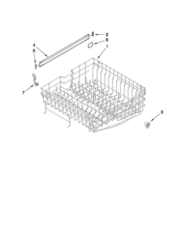 Upper rack and track parts
