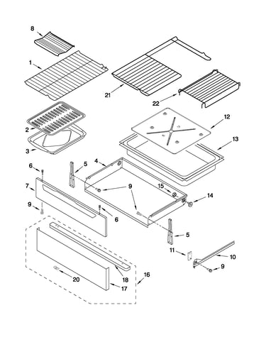 Drawer & broiler parts