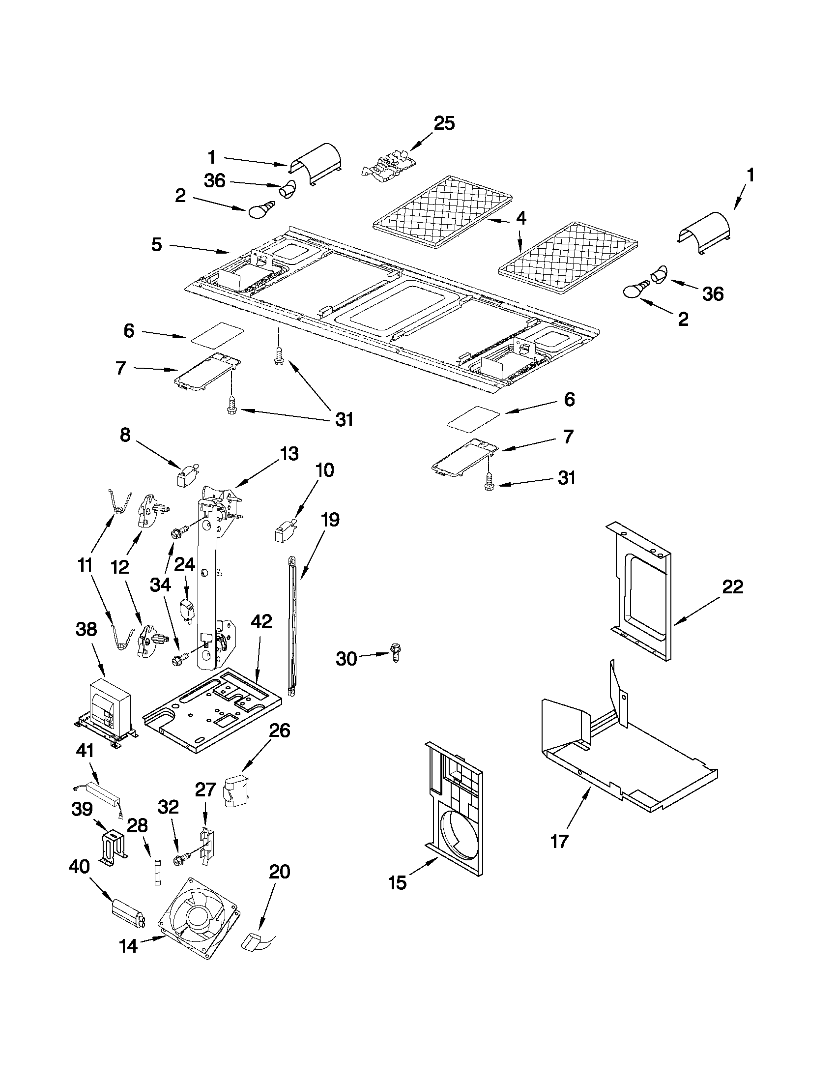 Interior and ventilation parts