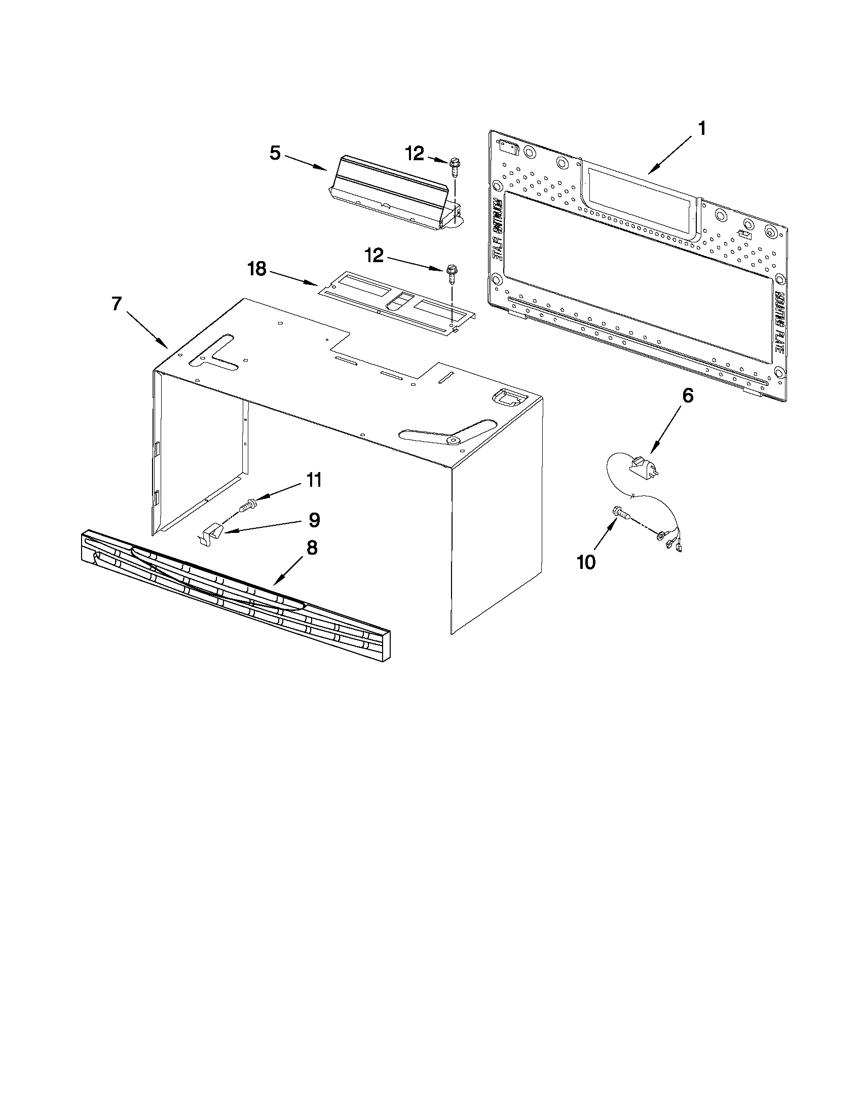 Cabinet and installation parts