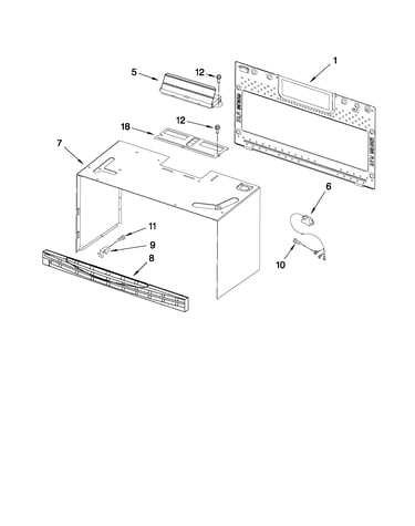 Cabinet and installation parts