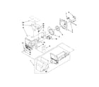 Maytag MFI2569VEM1 motor and ice container parts diagram