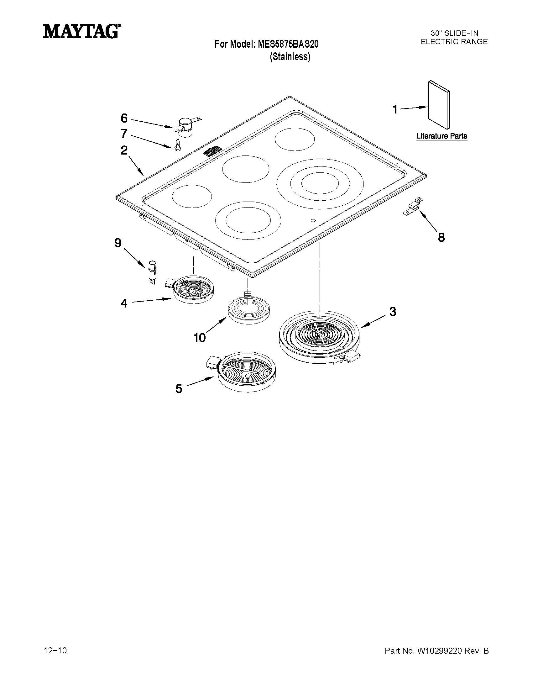 Cooktop parts