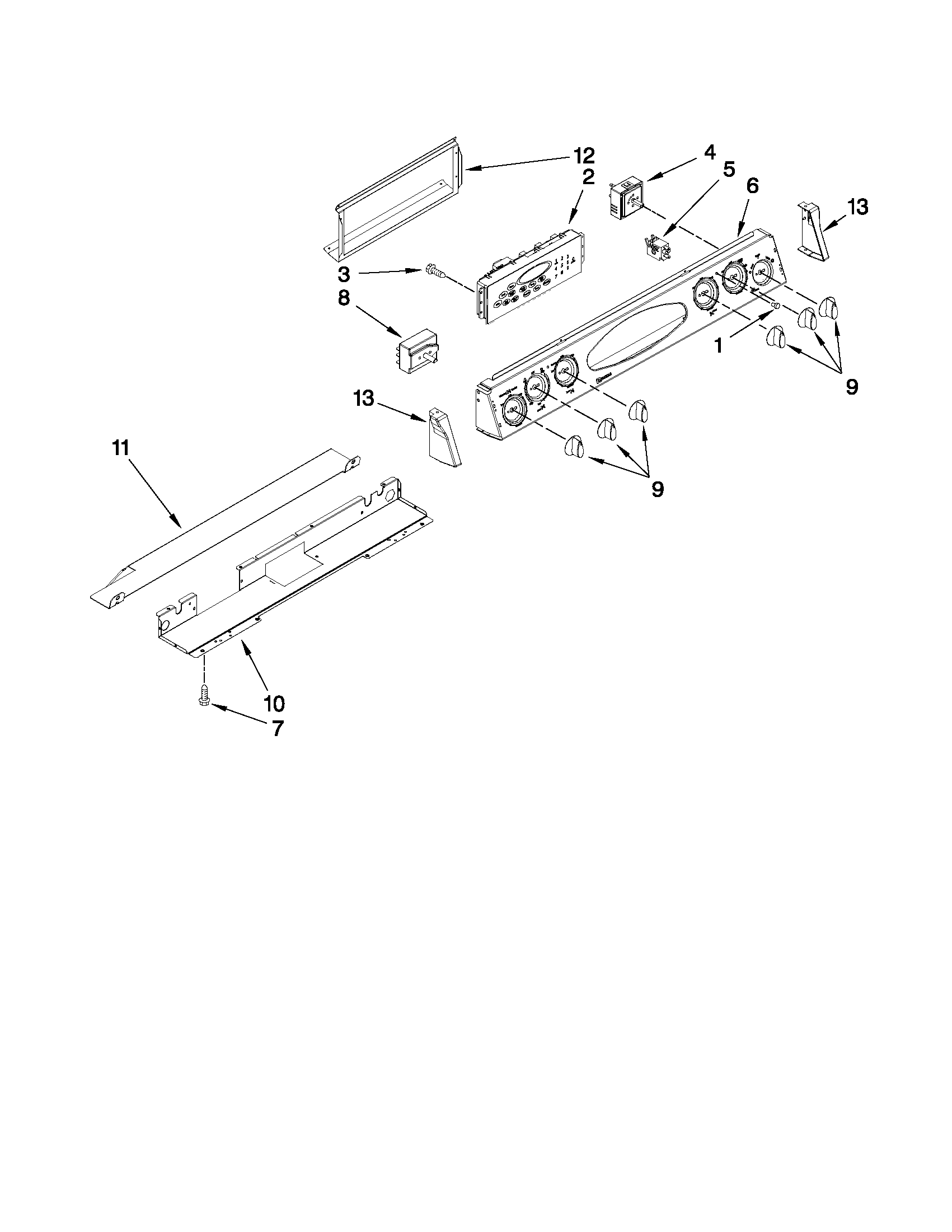 Control panel parts