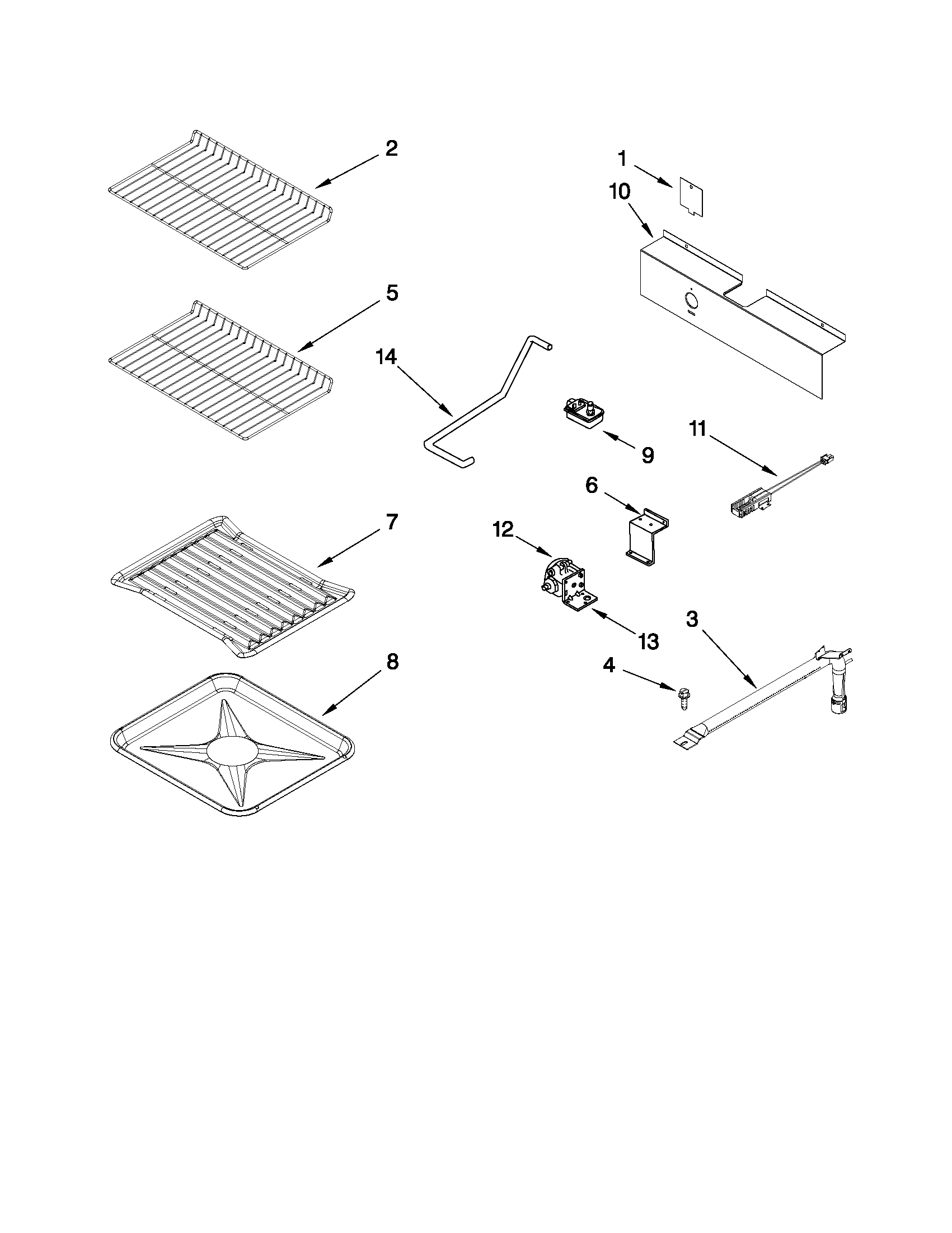 Internal oven parts