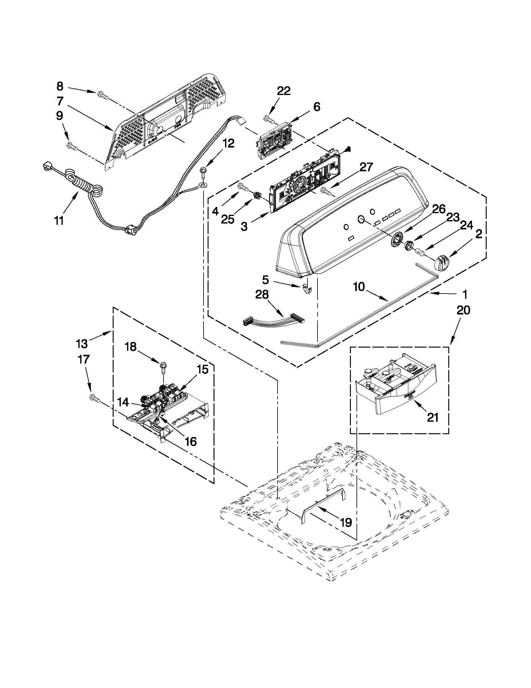Console and dispenser parts