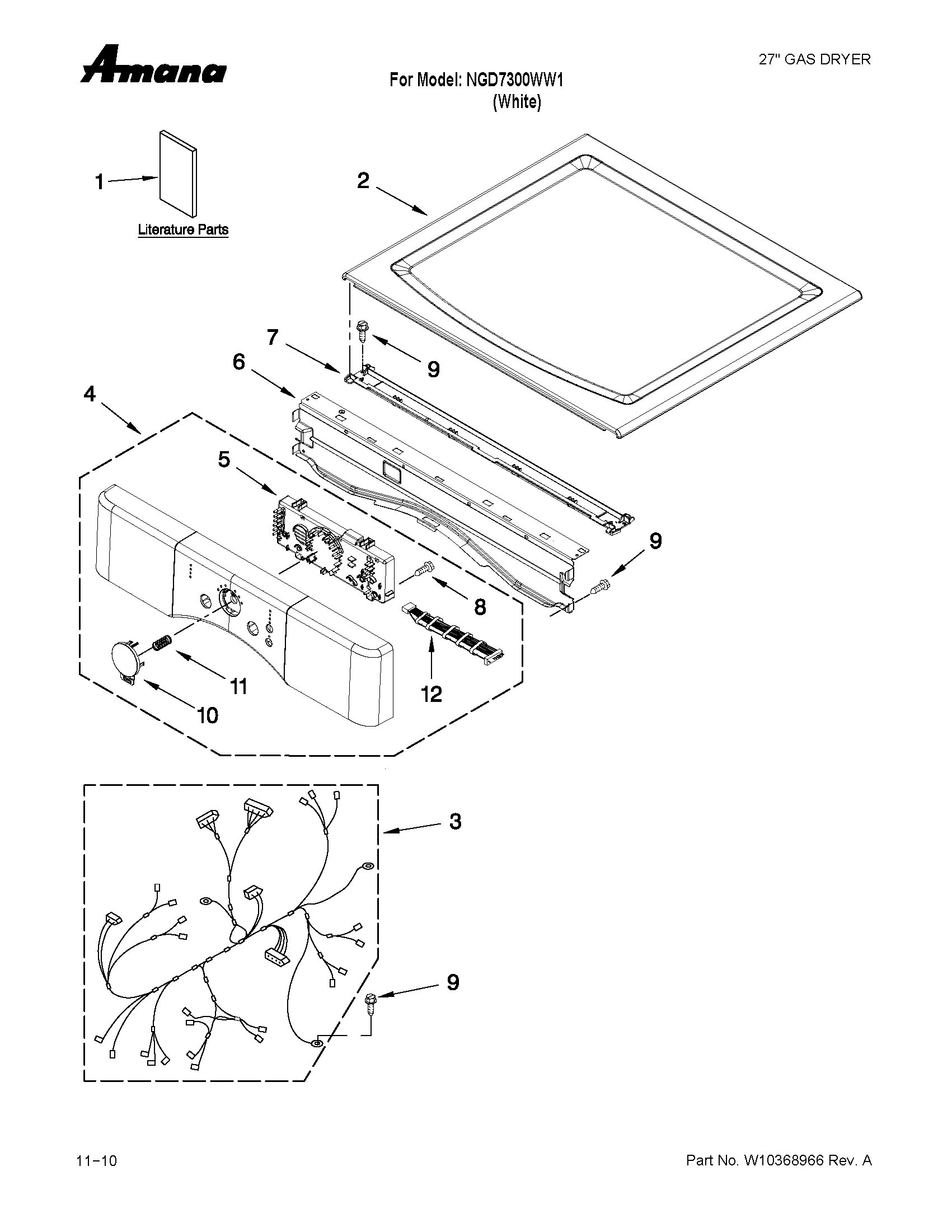 Top and console parts