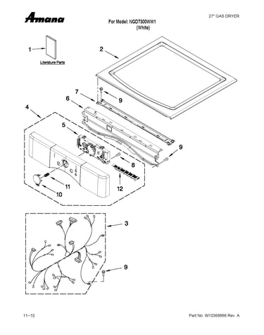Top and console parts