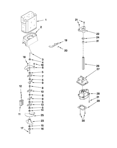 Motor and ice container parts