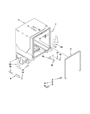 Tub and frame parts