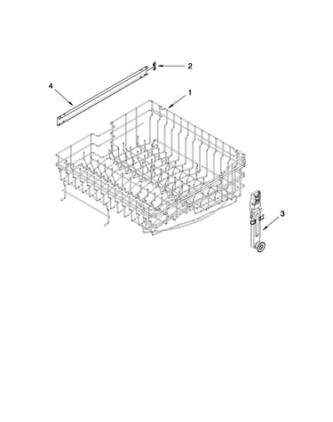 Upper rack and track parts